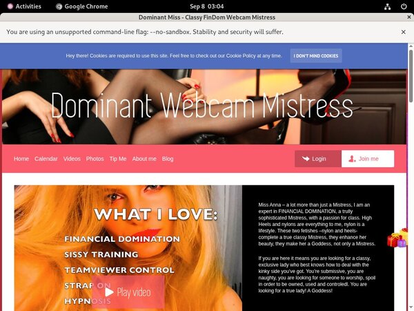 DominantMissClassyFinDomWebcamMistress Discount Offers