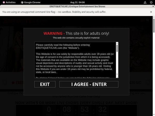 Erotique TV Discount Rate