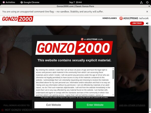 Gonzo 2000 Signup Discount Gonzo 2000 Signup Discount