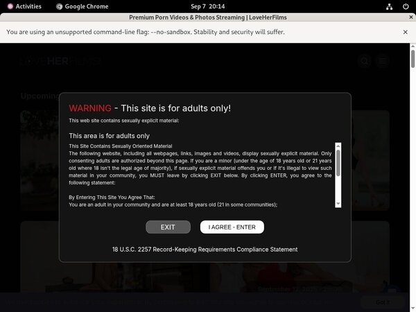 Love Her Films Login Info