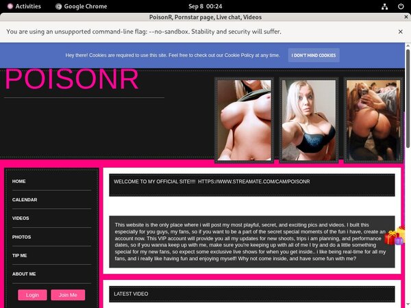 Poisonr.modelcentro.com Paypal Signup