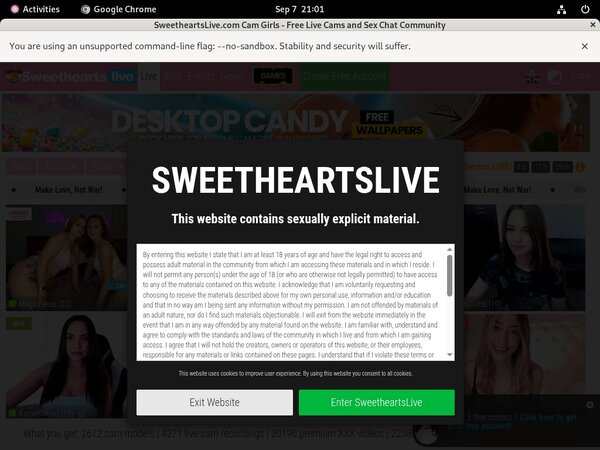 Sweethearts Live Footjob