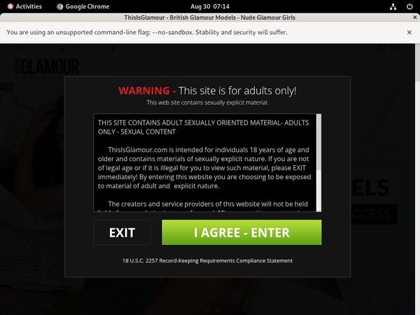This Is Glamour Sign Up