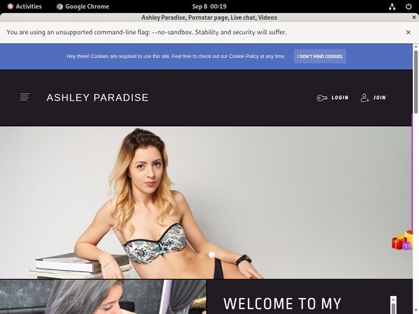 Ashleyparadise.modelcentro.com With EUDebit